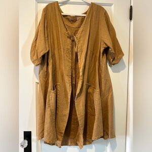 Blue Fish Contrast Cardi in Antique Bronze